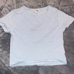Light blue crop top